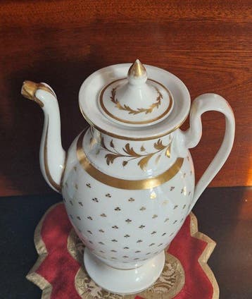 Vieux Paris - Koffiepot - Sevres style - Porselein - Louis, Antiek en Kunst