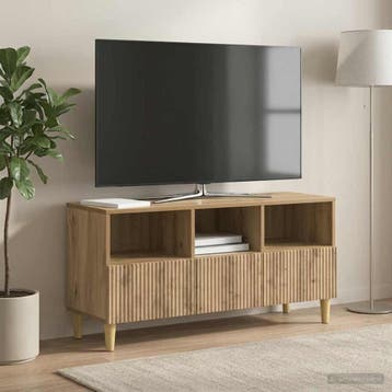 vidaXL TV-kast 102 x 34,5 x 50 cm Artisanaal eiken Bewerkt, Huis en Inrichting, Kasten | Televisiemeubels, Minder dan 50 cm, Verzenden