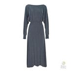 Ibana • midi jurk met open rug • 36, Kleding | Dames, Jurken, Verzenden, Nieuw, Maat 36 (S), Grijs