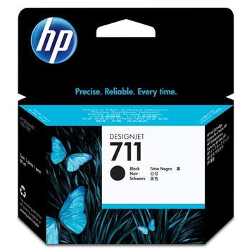 HP 711 (CZ133A) inktcartridge zwart hoge capaciteit, Verzenden, Nieuw, Cartridge, HP