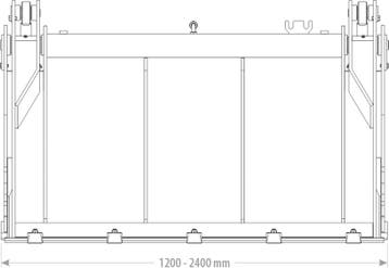 4 in 1 bak Standaard 1.20- 2.40m