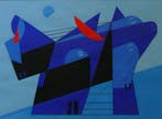 Jan van der Zee (1898-1988) - Kleurrijk figuur en lijnenspel