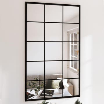 vidaXL Wandspiegels 3 st 100x60 cm metaal zwart, Huis en Inrichting, Verzenden, Nieuw
