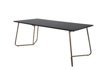 Eettafel - Bokke - 190x90 cm - Zwart/Goud - Jörn, Huis en Inrichting, Verzenden, Nieuw