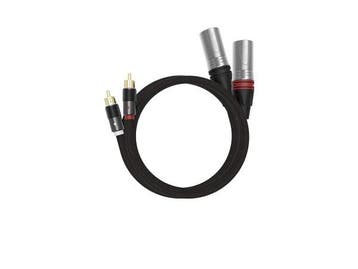 Veiling - Cinch kabel XLR 3 nr Audio wit/rood 1 M, Nieuw