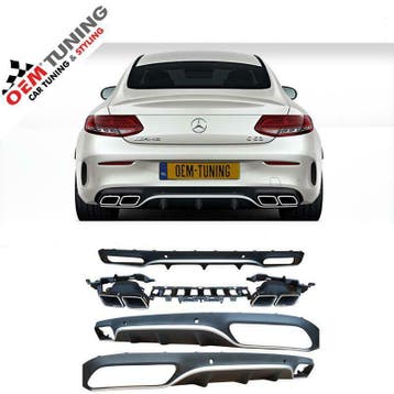 MERCEDES C63  C-CLASS (W205 C205 S205 A205) AMG DIFFUSERS, Mercedes-Benz, Nieuw, Ophalen of Verzenden, Achter