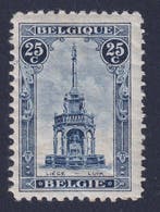 België 1919 - Perron Luik 25c Blauw - 1e oplage (zegelbeeld, Gestempeld