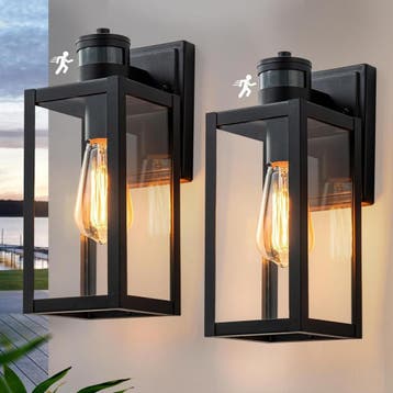 FTL Wandlamp Zwart Glas - 2 Stuks - 54% Korting | OP=OP, Bewegingssensor, Gebruikt, Minder dan 50 watt, Wandlamp