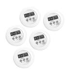 Set van 5 digitale timers, kookwekkers (alarmklok) wit, Ophalen of Verzenden, Nieuw