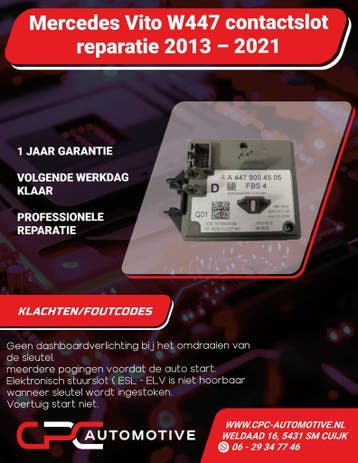Mercedes Vito W447 contactslot reparatie 2013 - 2021, Ophalen of Verzenden, Nieuw, Mercedes-Benz