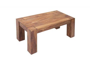 Massief houten salontafel MAKASSAR 100cm Sheesham unieke, Huis en Inrichting, Tafels | Salontafels, Ophalen of Verzenden, Nieuw