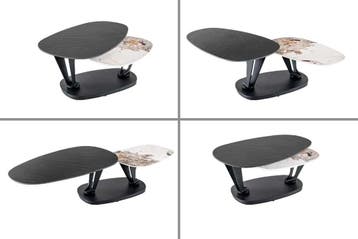 Design salontafel MOVEMENT Zwarte ronde draaibare Pandora, Ophalen of Verzenden, Nieuw
