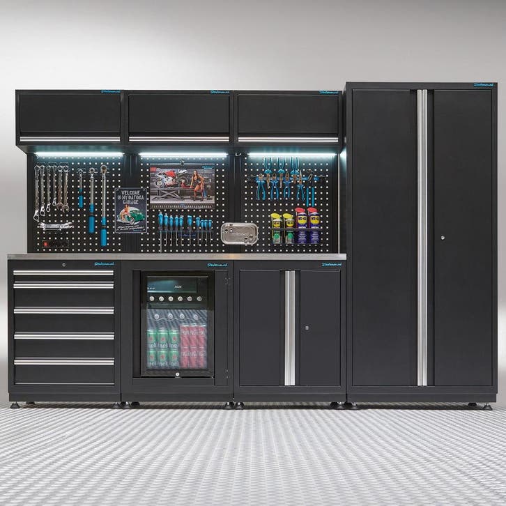 Datona Werkplaatsinrichting PREMIUM RVS werkblad met, Doe-het-zelf en Verbouw, Werkbanken, Nieuw, Ophalen of Verzenden