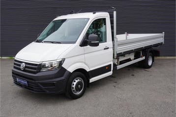Volkswagen Crafter 180pk Dubbellucht 3-Zijdige kipper Trekha, Gebruikt, Volkswagen, Wit, Lease