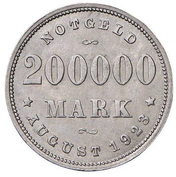 Duitsland, Hamburg 200.000 Mark 1923 - NGC MS66, Postzegels en Munten