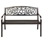 LIVSK Tuinbank met Rugleuning - Robuust Stalen Frame - Weerb, Tuin en Terras, Verzenden, Nieuw