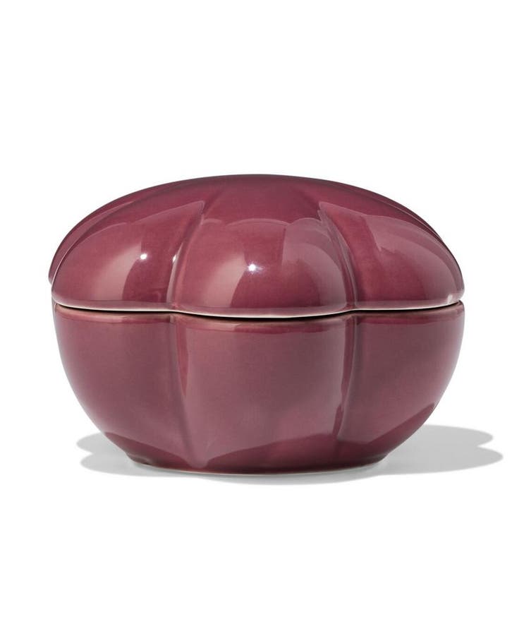 HEMA Opbergbakje 12x11x7.5cm keramiek bloemvorm paars, Huis en Inrichting, Woonaccessoires | Overige, Nieuw, Verzenden