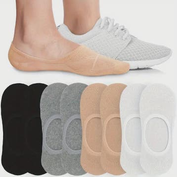 6/8 Paar Invisible Sokken Dames - Ademend Katoen, Antislip &, Kleding | Dames, Sokken en Kousen, Verzenden, Nieuw