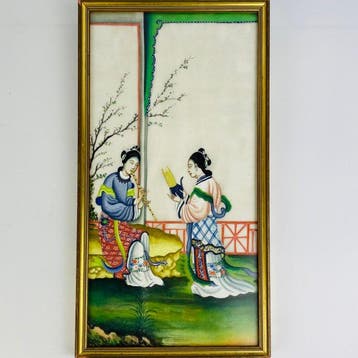 Pith Painting 19C - Onbekende kunstenaar - China - Qing