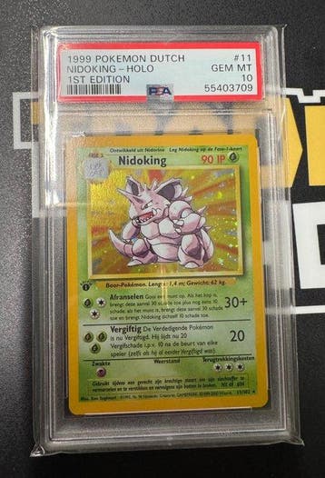 Pokémon - 1 Graded card Pokemon Nidoking 1st Edition Base, Nieuw