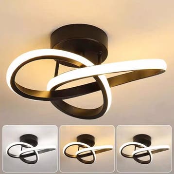 Ronde Moderne LED Plafondlamp Zwart/Wit/Zilver – Rond Design, Huis en Inrichting, Lampen | Plafondlampen, Verzenden, Nieuw