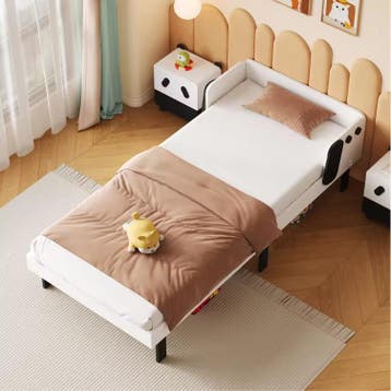 Gestoffeerd Kinderbed Puppy Hoofdbord 90x200 cm, Verzenden, Nieuw