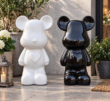 Beeld, design teddy bear - 27 cm - polyresin