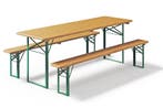 Biertafel en banken 220 x 70 | Kwaliteits biertafelset, Tuin en Terras, Picknicktafels, Ophalen of Verzenden, Nieuw