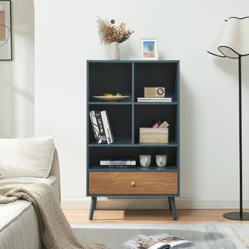 Boekenkast Reyljand 120x70x40 cm grijs en eikenkleurig [en.c, Verzenden, Nieuw
