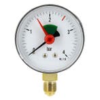 BONFIX Manometer 1/4 buitendraad onderaansluiting, Ophalen of Verzenden, Nieuw