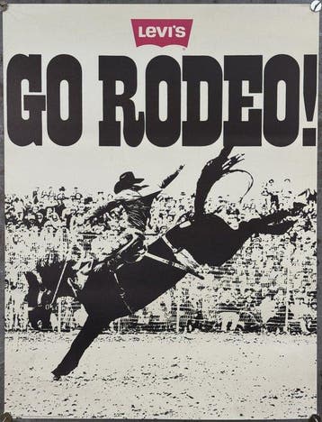 Anonimo - Levi’s “Go Rodeo!” | litografia anni 80