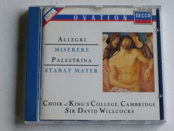 Allegri - Miserere, Palestrina - Stabat Mater / Sir David Wi, Ophalen of Verzenden, Zo goed als nieuw
