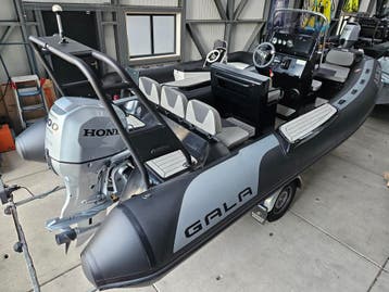 Gala Viking 580 incl. Honda 100 pk en Pega trailer, Aluminium, Afdekzeil, Zo goed als nieuw, Gala