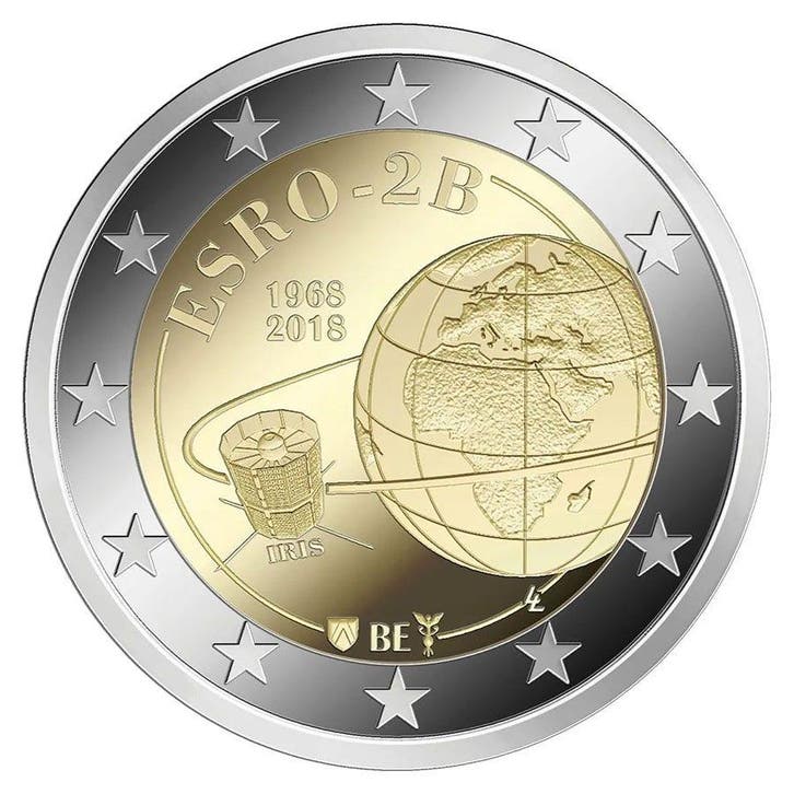 België 2 Euro ESRO-2B 2018 UNC, Postzegels en Munten, Munten | België, Verzenden