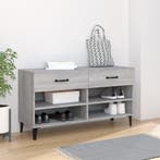 vidaXL Schoenenkast 102x35x55 cm bewerkt hout grijs sonoma, Verzenden, Nieuw