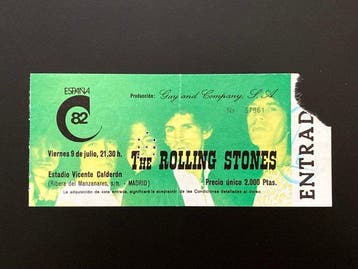 De Rolling Stones - Concert ticket, Eerste concert in Madrid, Nieuw in verpakking