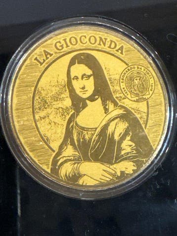 Togo. 1500 Francs 2024 Mona Lisa, 1/200 Oz (.999) (Zonder