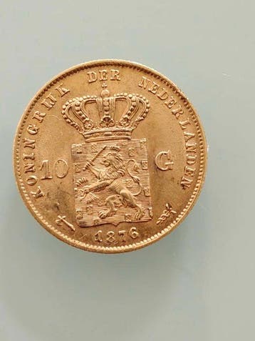 Nederland. Willem III. 10 Gulden 1876, Postzegels en Munten, Munten | Nederland