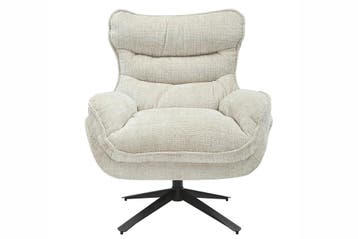 Fauteuil CLOUD 360° draaibaar, met structuurstof,, Huis en Inrichting, Fauteuils, Ophalen of Verzenden, Nieuw