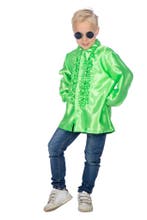 Ruches blouse neon groen kind, Ophalen of Verzenden, Nieuw