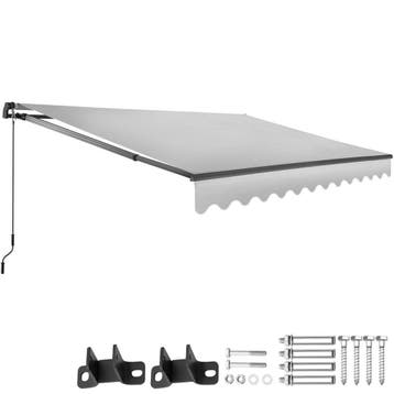 Zonnescherm Ornella met wandhouder - 300 x 250 cm, lichtgrij, Verzenden, Nieuw