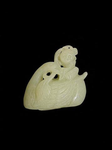 Beeldhouwkunst - Nefriet Jade - China - Eind 20e eeuw, Antiek en Kunst