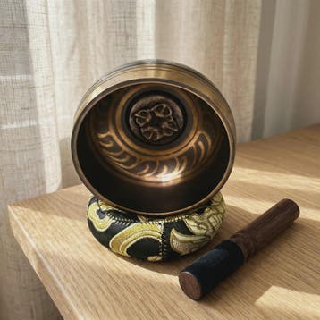Tibetaanse Klankschaal Lotus Set - Uniek Cadeau voor Meditat, Verzenden, Nieuw