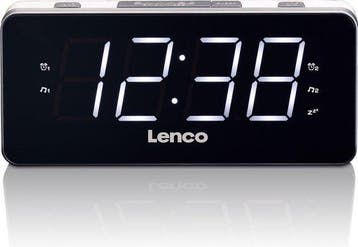 Wekkerradio met LED Display - Wit Lenco CR-18 SHOWMODEL, Verzenden, Nieuw