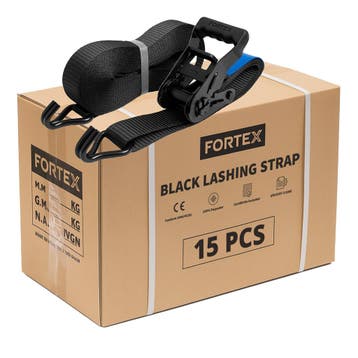 15x FORTEX 2-delige spanband met ratel en haken - 35mm -, Muziek en Instrumenten, Verzenden, Nieuw
