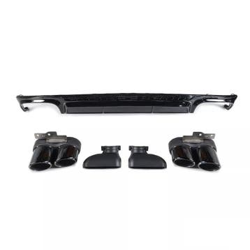 Diffuser geschikt voor A6 S6 C8 | 2018 – 2025 | S-Line Hoogg, Nieuw, Achter, Bumper, Audi