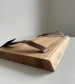 Eiken Wandplank/Boomstam/leren riemen/Handgemaakte/NIEUW!, Huis en Inrichting, Verzenden, Nieuw