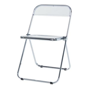 Klapstoel set van 4 Pornainen 74x46x47 cm transparant [en.ca, Huis en Inrichting, Stoelen, Verzenden, Nieuw