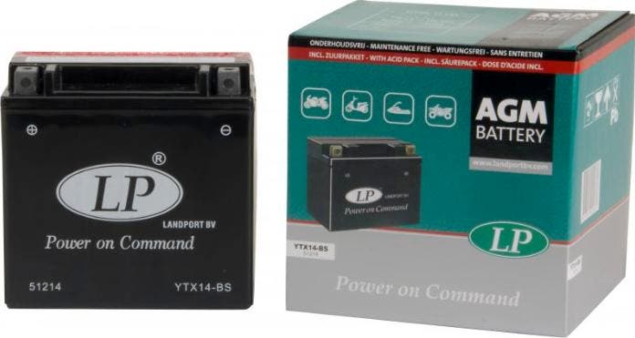 Accu LANDPORT YTX14-BS, Motoren, Onderdelen | Overige, Ophalen of Verzenden