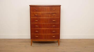 Vintage Deense ladekast | Teak | 6 lades | 104 cm, Ophalen of Verzenden, Nieuw